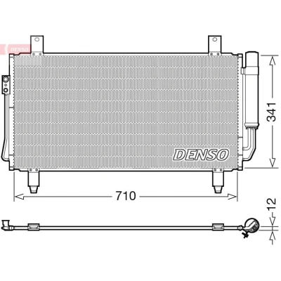 Billede af DENSO DCN45006 Kondensator med tørrer 678x360.6x12 R 134a 678 MITSUBISHI: OUTLANDER 3