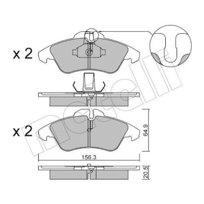 Billede af Bremseklodser METELLI 22 0256 0