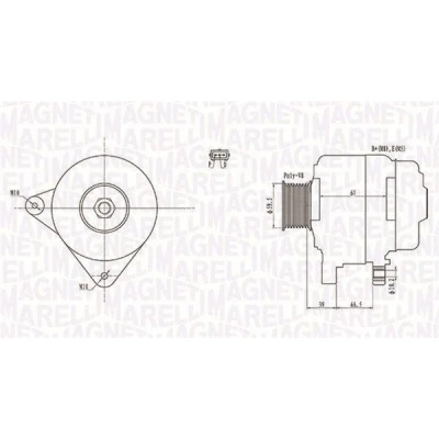 Billede af MAGNETI MARELLI 063731972010 Generator 12V 90A MAZDA: 6 Stationcar, Sedan, 3 Sedan