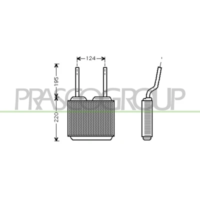 Billede af PRASCO OP013H001 Varmeveksler OPEL: Astra F Caravan, CC