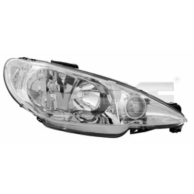 Billede af TYC 20 6155 05 2 Forlygter højre H7/H7 til højrekørsel uden elektromotor PEUGEOT: 206 Hatchback, SW
