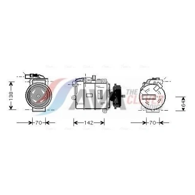 Billede af PRASCO VNAK087 Kompressor 7SEU16C R134a VOLKSWAGEN: Transporter 5 Bus