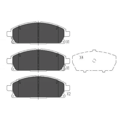 Billede af KAVO PARTS KBP 6515 Bremseklodser med akustisk advarsel for slid NISSAN: X Trail, TERRANO 2