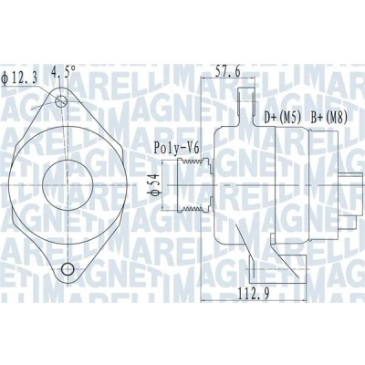 Billede af MAGNETI MARELLI 063732050010 Generator 14V 120A ALFA ROMEO: 159 Sedan, Giulietta Hatchback, FIAT: Ducato III Bus, BRAVO 2