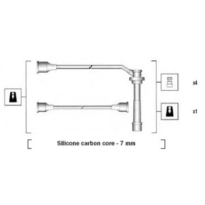 Billede af MAGNETI MARELLI 941285080844 Tændkabelsæt MITSUBISHI: COLT 4