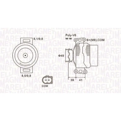 Billede af MAGNETI MARELLI 063731953010 Generator 14V 180A BMW: 5 Sedan, Touring, 3 Sedan