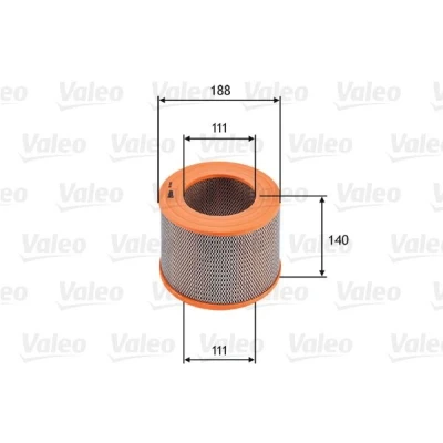 Billede af VALEO 585685 Luftfilter 140 188, 188 Filterindsats TOYOTA: HILUX 5 Pick up