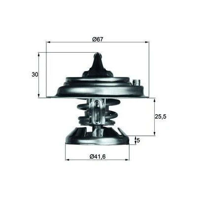 Billede af MAHLE ORIGINAL TX 29 80D Termostat 80 67 med pakning MERCEDES BENZ: 190, G klasse SUV, W124 Sedan