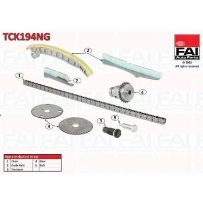 Billede af FAI AutoParts TCK194NG Styrekædesæt uden pakninger, med tandhjul Simplex, Boltkæde PEUGEOT: Boxer Ladvogn/Chassis, Van, Bus