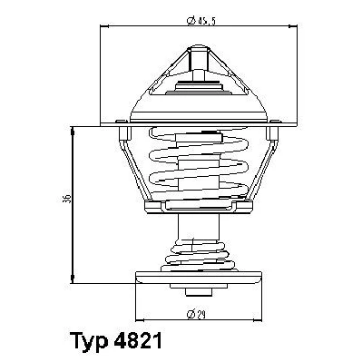 Billede af WAHLER 4821.89D Termostat 89 med pakning CITROËN: Saxo Hatchback, Xsara Stationcar, AX, PEUGEOT: 106 II Hatchback