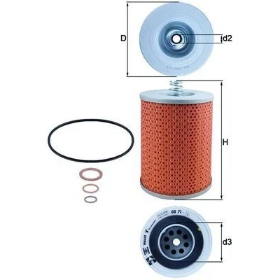 Billede af MAHLE ORIGINAL OX 71D Oliefilter Filterindsats MERCEDES BENZ: LK/LN2, VOLVO: F 12