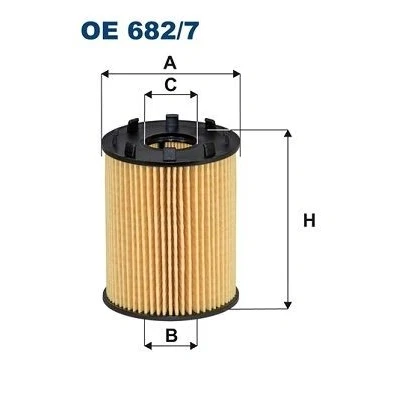 Billede af FILTRON OE 682/7 Oliefilter Filterindsats FIAT: 500 Hatchback, Punto III Panda OPEL: Corsa E Hatchback