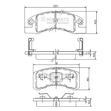 Billede af Bremseklodser NIPPARTS N3606021