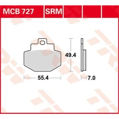 Billede af TRW Sinter Maxi Scooter MCB727SRM Bremseklodser