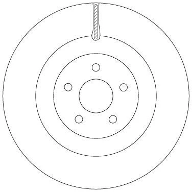 Billede af TRW DF6871 Bremseskiver 350 25 5 108 ventileret lakeret FORD: FOCUS 3