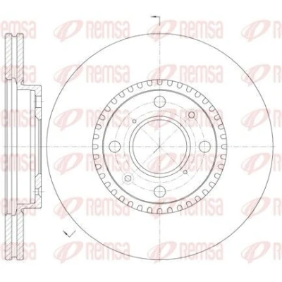 Billede af REMSA 61002.10 Bremseskiver foraksel 251,7, 251,7 20 4 ventileret SUZUKI: SWIFT 3, Splash, OPEL: Agila B