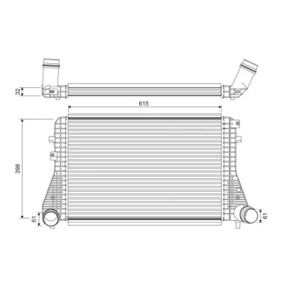 Billede af VALEO 818372 Intercooler Aluminium uden sensor VOLKSWAGEN: GOLF 6, 6