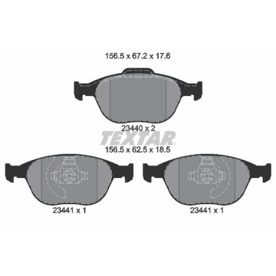 Billede af TEXTAR 2344004 Bremseklodser Ikke forberedt til slidindikator FORD: Focus Mk1 Hatchback, Transit Connect Van, Stationcar