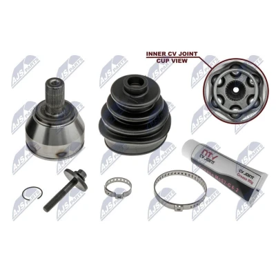 Billede af NTY NPZ VV 014 Knokkelled manuelt gear, 5 trins manuel gear venstre foraksel, højre gearkasse monteret VOLVO: V50, FORD: Focus 2 Kombi