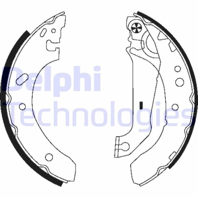 Billede af DELPHI LS1783 Bremsebakker 203 38 FORD: Escort 6, FIESTA 4