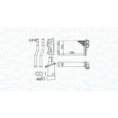 Billede af MAGNETI MARELLI 350218466000 Varmeveksler TOYOTA: Aygo
