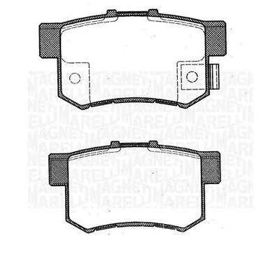 Billede af MAGNETI MARELLI 363916060461 Bremseklodser med akustisk advarsel for slid HONDA: CIVIC 7 Hatchback, CR V 2, Accord Limousine