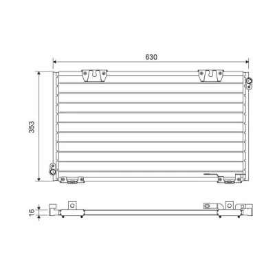 Billede af VALEO 818104 Kondensator uden tørrer Aluminium 353 R 134a