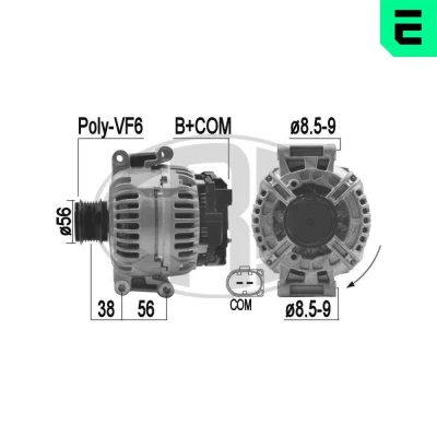 Billede af ERA 210850A Generator 14V 140A AUDI: A4 B8 Sedan, Avant, A5 Cabriolet