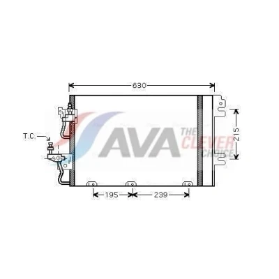 Billede af PRASCO OL5366D Kondensator med tørrer 11,5 Aluminium 540 OPEL: Zafira B, Astra G Caravan, H GTC