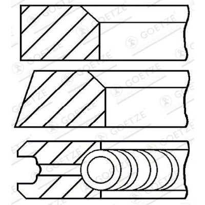 Billede af GOETZE ENGINE 08 117907 00 Stempelringsæt 88,5 0,5