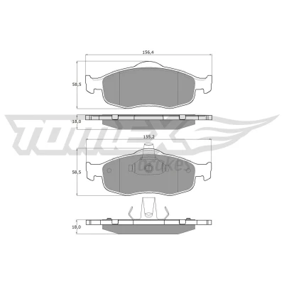 Billede af TOMEX brakes TX 11 19 Bremseklodser foraksel FORD: MONDEO 1 Kombi, SCORPIO 1, 2