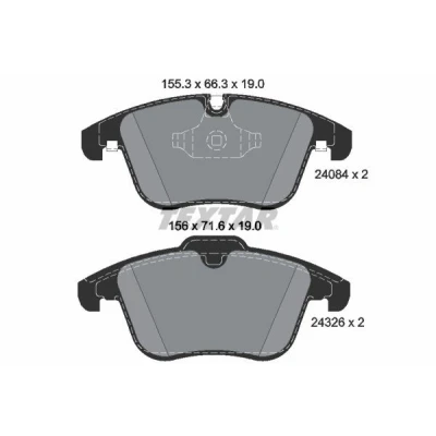 Billede af TEXTAR 2408401 Bremseklodser Forberedt til slidindikator JAGUAR: S Type, XF Sedan, Sportbrake