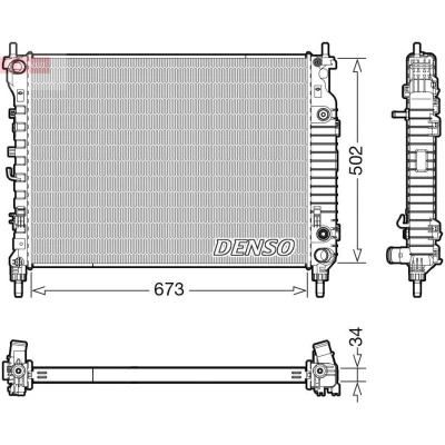 Billede af DENSO DRM20124 Radiator 673 516 34