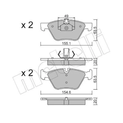 Billede af Bremseklodser METELLI 22 0557 0