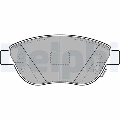 Billede af DELPHI LP2476 Bremseklodser med akustisk advarsel for slid anti knirke plade uden tilbehør FIAT: 500L