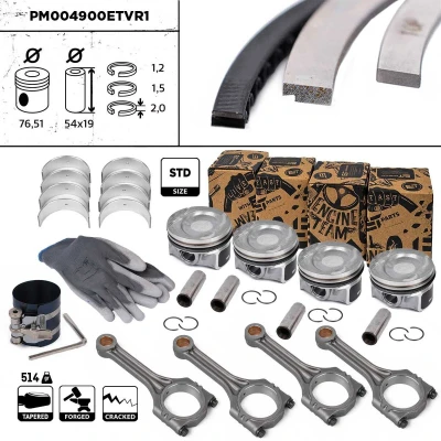 Billede af ET ENGINETEAM PM004900ETVR1 Motor Stempel 76,5mm med stempelringe VOLKSWAGEN: GOLF 6, Touran I, Passat B7 Variant