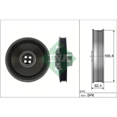 Billede af INA 544 0171 10 Remskive Krumtapaksel 166,4 MINI: Cabriolet