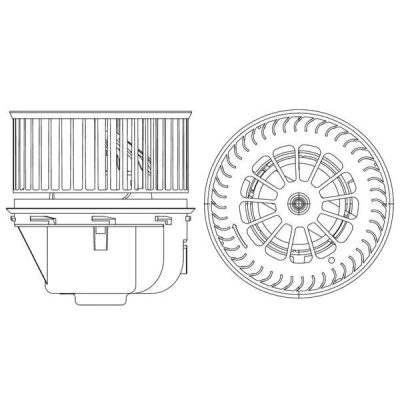 Billede af MAHLE ORIGINAL AB 264 000P Kabineblæser til venstrestyrede biler uden indbygget regulator