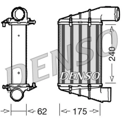 Billede af DENSO DIT02001 Intercooler Aluminium 240x175x62 VOLKSWAGEN: Passat B5 GP Variant, AUDI: A4 Sedan
