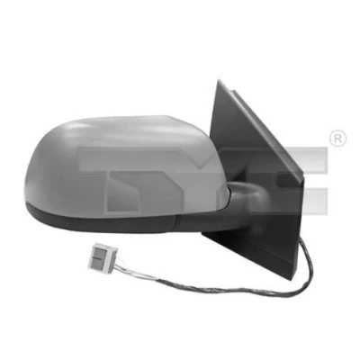 Billede af Sidespejl Tyc 337 0168 venstre grundet / primet til elektr. spejlindstilling, asfærisk, opvarmelig VOLKSWAGEN: Polo IV Hatchback