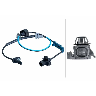 Billede af HELLA 6PU 358 251 131 ABS Sensor foraksel med holdeklips på kablet Hall princip 2 polet 692mm