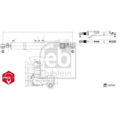 Billede af FEBI BILSTEIN 193503 Arbejdscylinder, servostyring 905mm