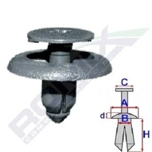 Billede af ROMIX B25276 Clips, side /beskyttelseslister