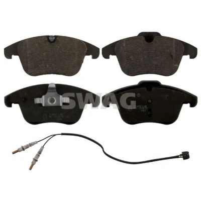 Billede af SWAG 62 91 6889 Bremseklodser foraksel Inkl. slidadvarselskontakt med stempelklips PEUGEOT: 508 I SW, 407 Sedan, CITROËN: C5 III Stationcar