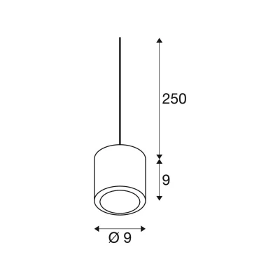 Billede af SLV LED hængelampe Oculus, bronzefarvet, Ø 9 cm, dæmpbar til varmt lys