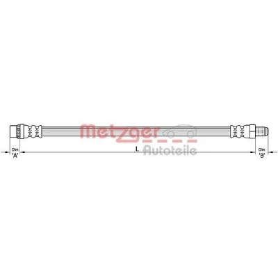 Billede af METZGER 4110455 Bremseslange 488
