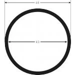 Billede af Spiralslange Sort 40/48mm Indv./udv.