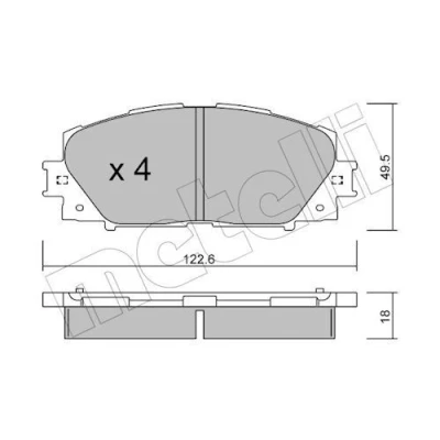 Billede af Bremseklodser METELLI 22 0745 0