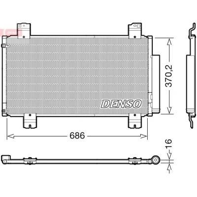 Billede af DENSO DCN40033 Kondensator med tørrer R 134a