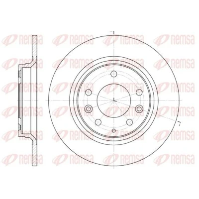 Billede af REMSA 6881.00 Bremseskiver bagaksel 279,7, 279,7 10 5 fuldstændigt MAZDA: 6 Stationcar, Hatchback, Sedan